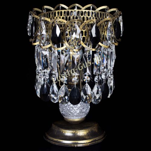 Настольная лампа Астра №1 под бронзу Черная в Химках Гусь Хрустальный