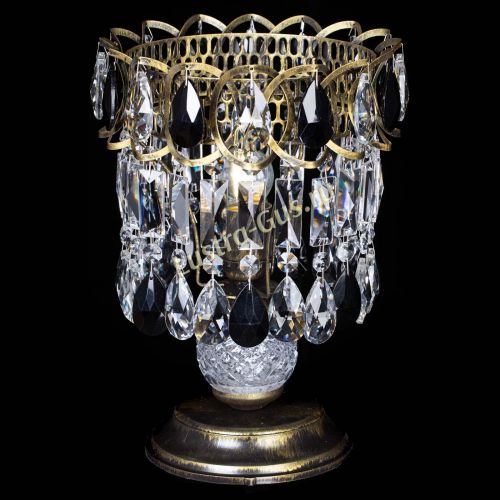 Настольная лампа Астра №1 под бронзу Черная в Химках Гусь Хрустальный