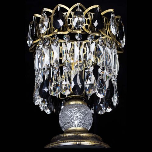 Настольная лампа Астра №1 под бронзу Черная в Химках Гусь Хрустальный