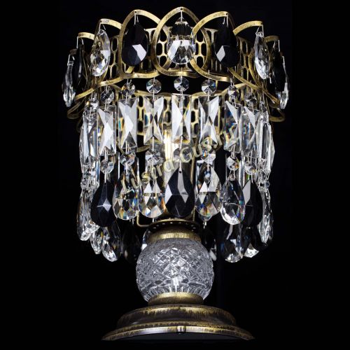 Настольная лампа Астра №1 под бронзу Черная в Химках Гусь Хрустальный