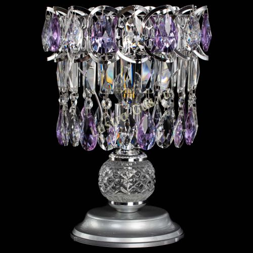 Настольная лампа Астра №1 фиолетовая в Химках Гусь Хрустальный