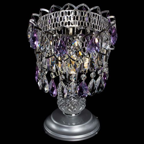 Настольная лампа Астра №1 фиолетовая в Химках Гусь Хрустальный