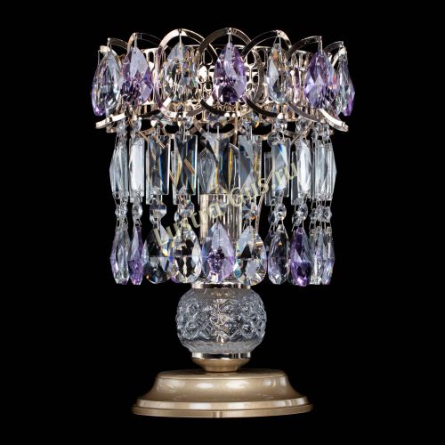 Настольная лампа Астра №1 фиолетовая в Химках Гусь Хрустальный