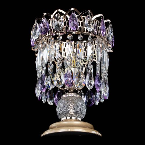 Настольная лампа Астра №1 фиолетовая в Химках Гусь Хрустальный