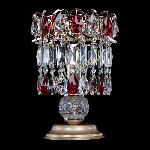 Настольная лампа Астра №1 красная в Химках Гусь Хрустальный