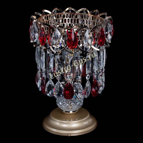 Настольная лампа Астра №1 красная в Химках Гусь Хрустальный