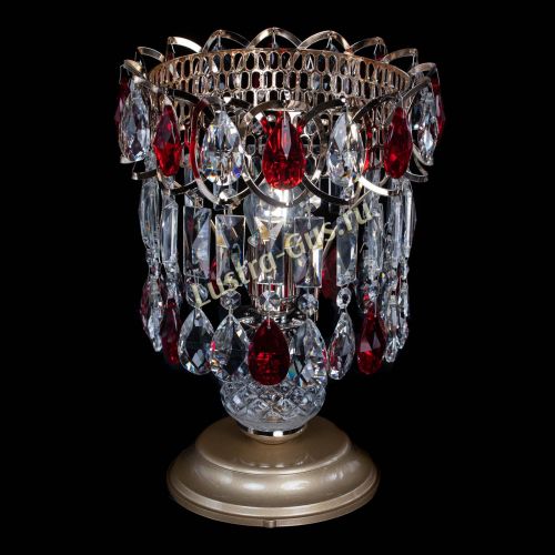 Настольная лампа Астра №1 красная в Химках Гусь Хрустальный