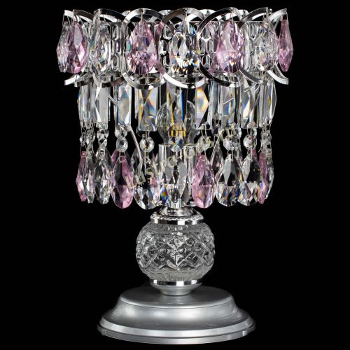 Настольная лампа Астра №1 розовая в Химках Гусь Хрустальный