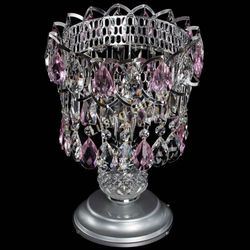 Настольная лампа Астра №1 розовая в Химках Гусь Хрустальный