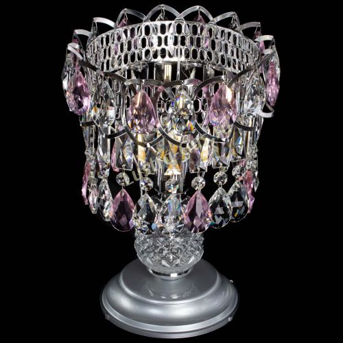 Настольная лампа Астра №1 розовая в Химках Гусь Хрустальный