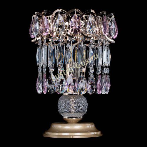 Настольная лампа Астра №1 розовая в Химках Гусь Хрустальный