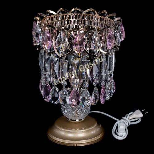 Настольная лампа Астра №1 розовая в Химках Гусь Хрустальный