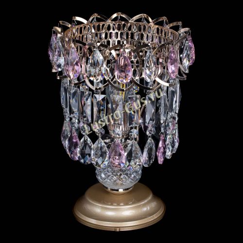 Настольная лампа Астра №1 розовая в Химках Гусь Хрустальный