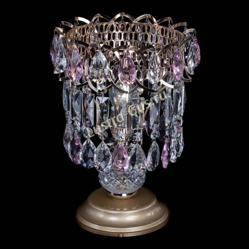 Настольная лампа Астра №1 розовая в Химках Гусь Хрустальный