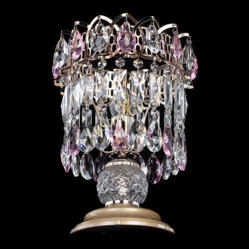 Настольная лампа Астра №1 розовая в Химках Гусь Хрустальный