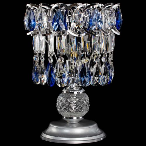 Настольная лампа Астра №1 синяя в Химках Гусь Хрустальный