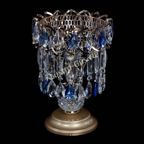 Настольная лампа Астра №1 синяя в Химках Гусь Хрустальный