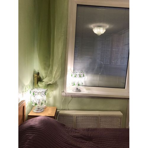 Настольная лампа Астра №1 зеленая в Химках Гусь Хрустальный