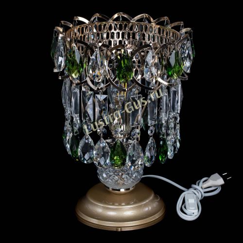 Настольная лампа Астра №1 зеленая в Химках Гусь Хрустальный
