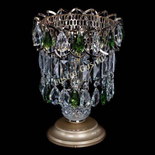 Настольная лампа Астра №1 зеленая в Химках Гусь Хрустальный