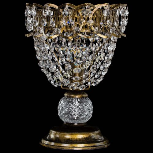 Настольная лампа Астра ажур №1 под бронзу в Химках Гусь Хрустальный