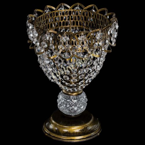 Настольная лампа Астра ажур №1 под бронзу в Химках Гусь Хрустальный