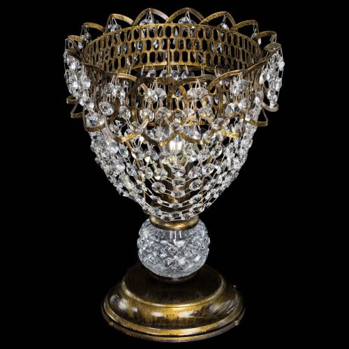 Настольная лампа Астра ажур №1 под бронзу в Химках Гусь Хрустальный