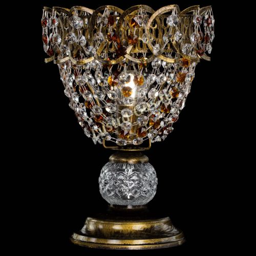 Настольная лампа Астра ажур №1 под бронзу Чайная в Химках Гусь Хрустальный