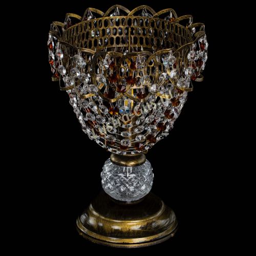 Настольная лампа Астра ажур №1 под бронзу Чайная в Химках Гусь Хрустальный