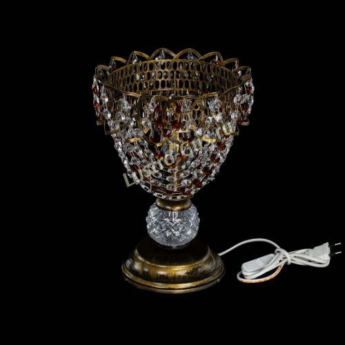 Настольная лампа Астра ажур №1 под бронзу Чайная в Химках Гусь Хрустальный