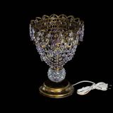 Настольная лампа Астра ажур №1 под бронзу Фиолетовая в Химках Настольная лампа Астра ажур №1 под бронзу Фиолетовая в Химках