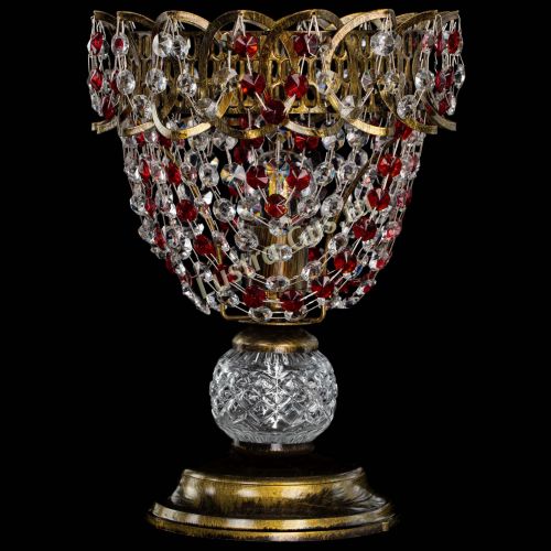 Настольная лампа Астра ажур №1 под бронзу Красная в Химках Настольная лампа Астра ажур №1 под бронзу Красная в Химках