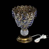 Настольная лампа Астра ажур №1 под бронзу Синяя в Химках Настольная лампа Астра ажур №1 под бронзу Синяя в Химках