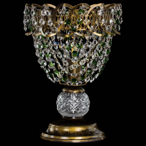 Настольная лампа Астра ажур №1 под бронзу Зеленая в Химках Настольная лампа Астра ажур №1 под бронзу Зеленая в Химках