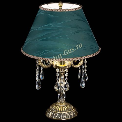 Бронзовая настольная лампа Аврора №3 Баден с абажуром в Химках Гусь Хрустальный
