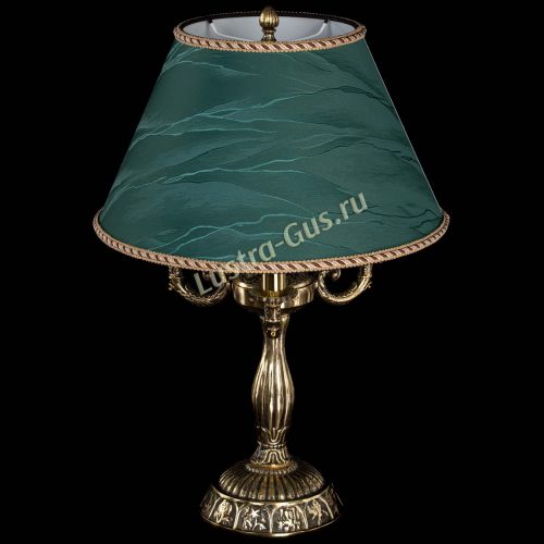 Бронзовая настольная лампа Аврора №3 с абажуром в Химках Бронзовая настольная лампа Аврора №3 с абажуром в Химках