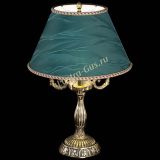 Бронзовая настольная лампа Аврора №3 с абажуром в Химках Бронзовая настольная лампа Аврора №3 с абажуром в Химках