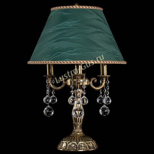 Бронзовая настольная лампа Аврора №3 Шар с абажуром в Химках Гусь Хрустальный