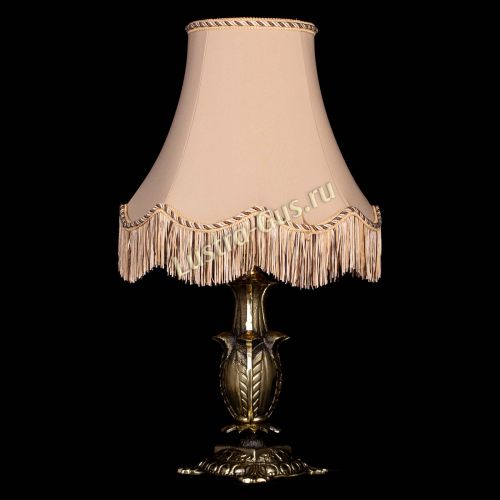 Бронзовая настольная лампа Делия №1 с абажуром в Химках Гусь Хрустальный