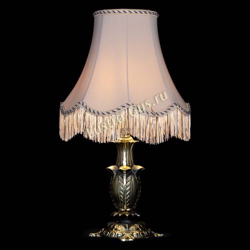 Бронзовая настольная лампа Делия №1 с абажуром в Химках Гусь Хрустальный