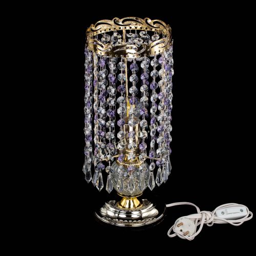 Настольная лампа Диана Карандаш фиолетовая в Химках Гусь Хрустальный