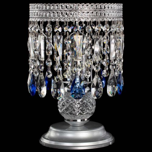 Настольная лампа Флоренция №1 синяя в Химках Гусь Хрустальный