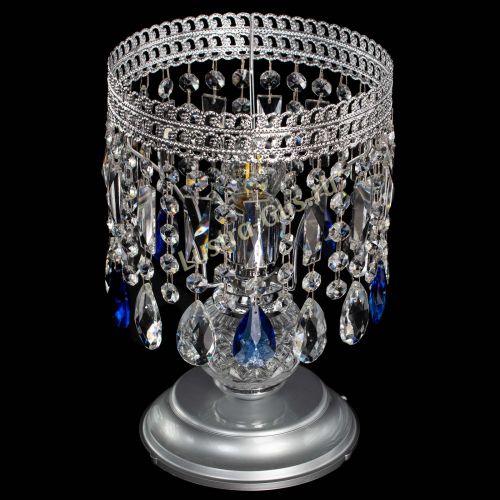 Настольная лампа Флоренция №1 синяя в Химках Гусь Хрустальный