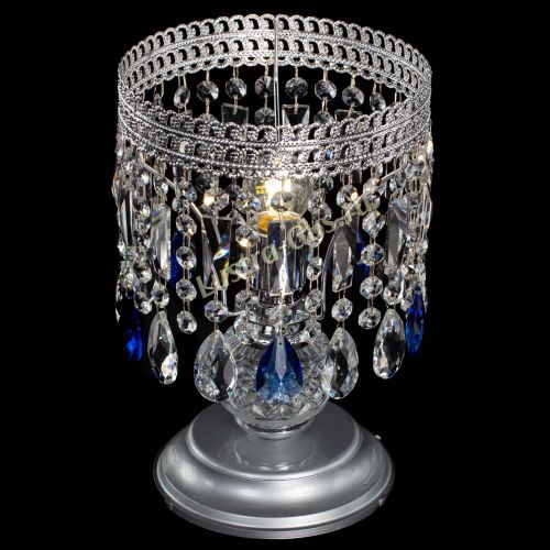 Настольная лампа Флоренция №1 синяя в Химках Гусь Хрустальный