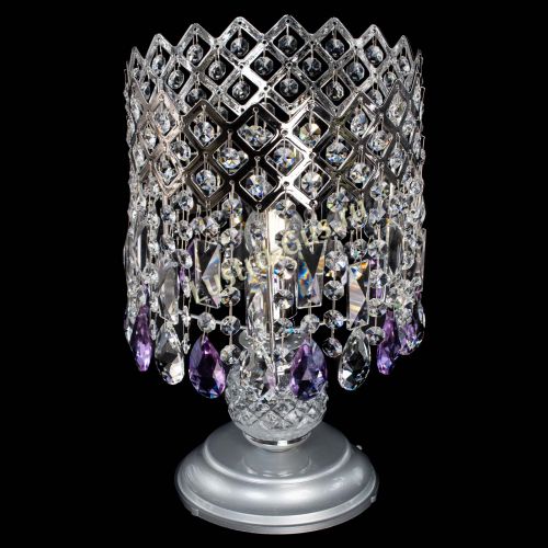 Настольная лампа Корона №1 фиолетовая в Химках Гусь Хрустальный