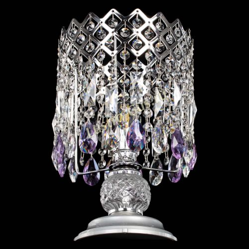 Настольная лампа Корона №1 фиолетовая в Химках Гусь Хрустальный