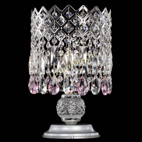 Настольная лампа Корона №1 розовая в Химках Гусь Хрустальный