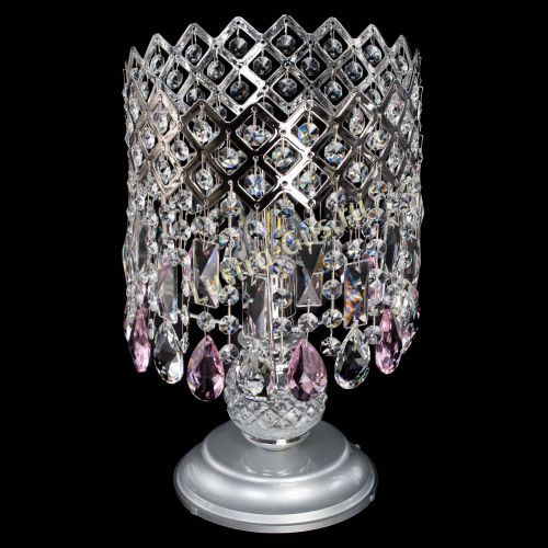 Настольная лампа Корона №1 розовая в Химках Гусь Хрустальный