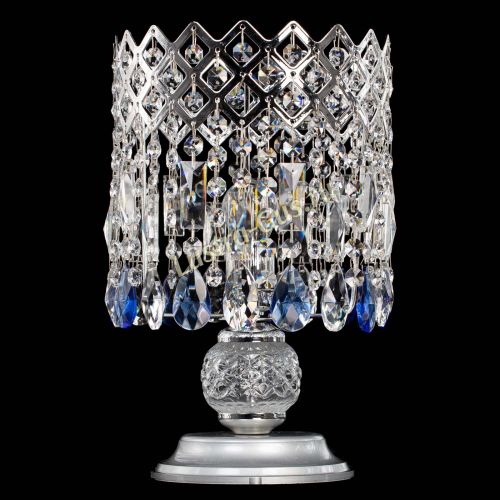 Настольная лампа Корона №1 синяя в Химках Гусь Хрустальный