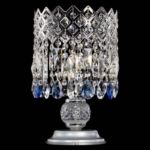 Настольная лампа Корона №1 синяя в Химках Гусь Хрустальный